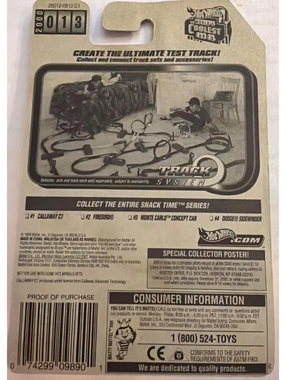 Hot Wheels Snack Time Series Callaway C7 Die-Cast Collectible Car